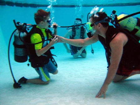 teaching scuba